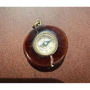 Antique Compass Fob Charm Pendant Unique & Hard To Find As Is